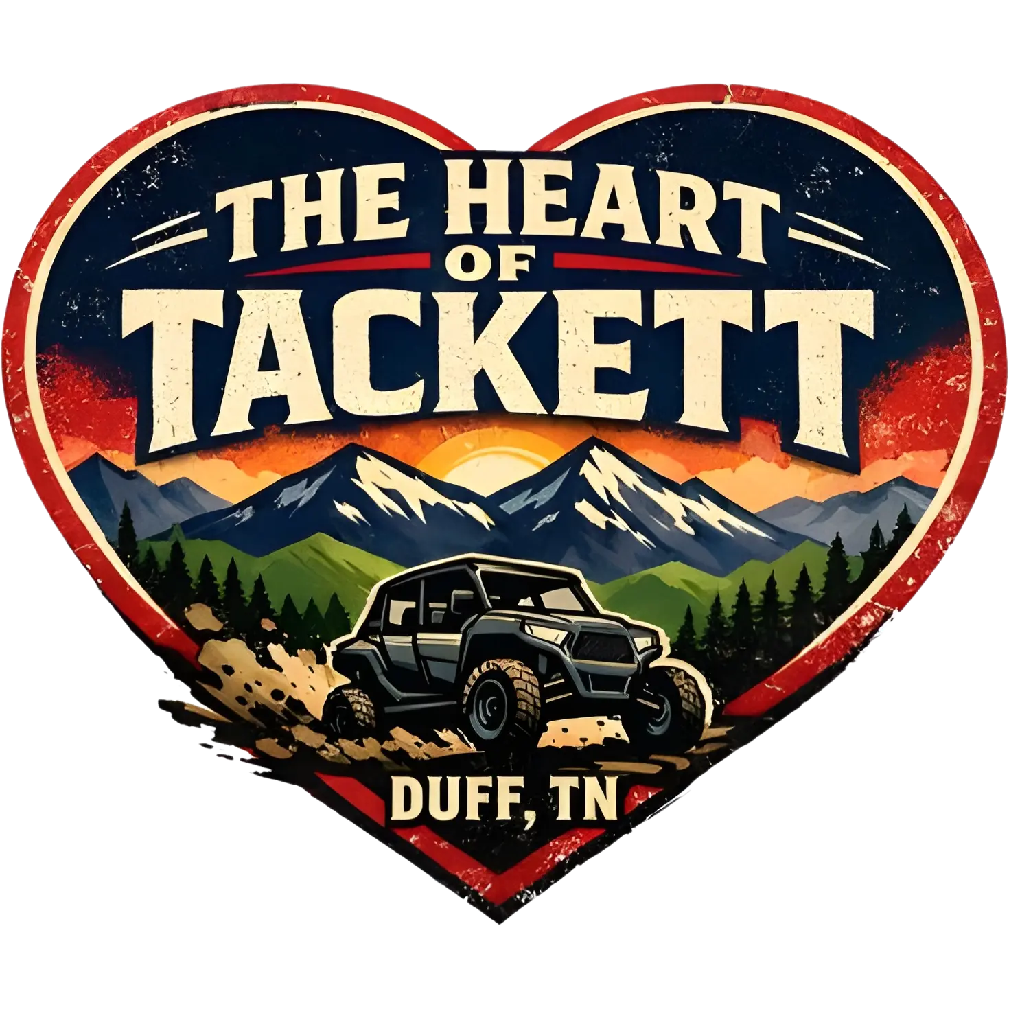 Heart of Tackett Logo - UTV Cabin rentals and Campground in Duff, TN